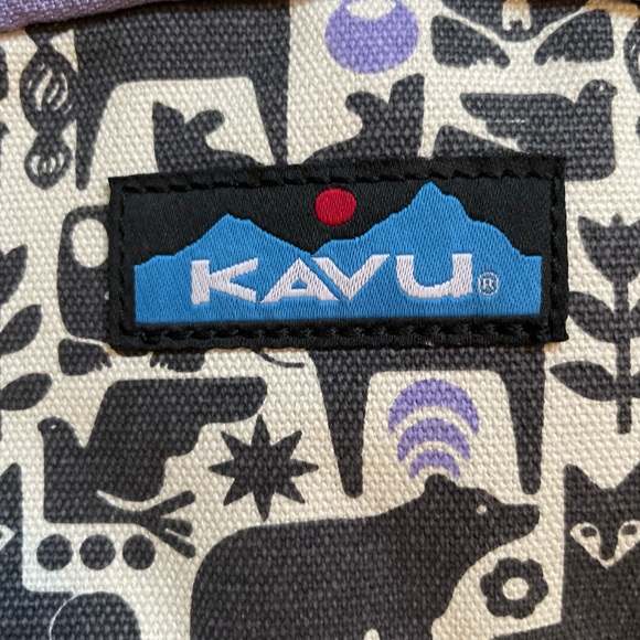 KAVU Black and Purple Patterned Waist Bag - Picture 7 of 7